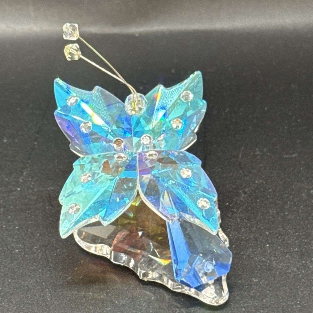 Swarovski Crystal Butterfly Figurine - Blue-ish Sparkles